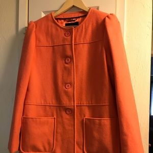 Coral wool coat